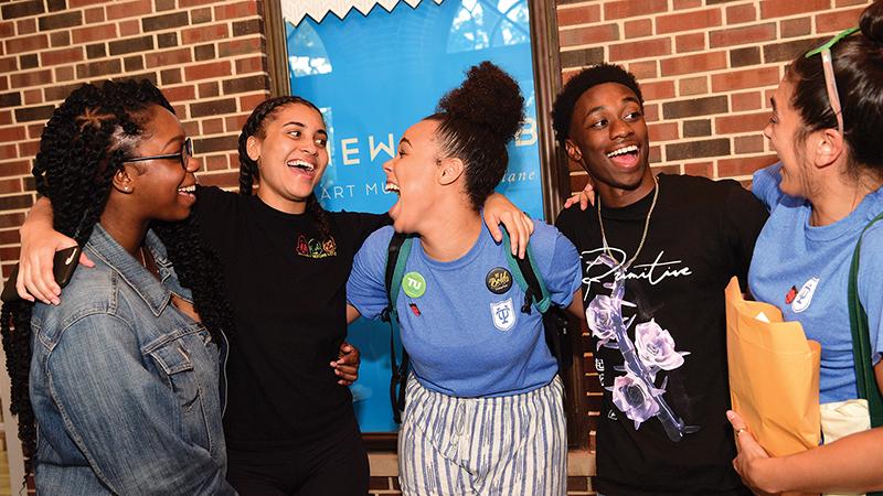 Laughing students at Center for Intercultural Life