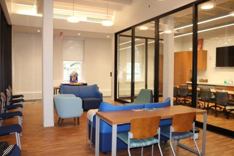 The CIL Lounge image featuring chairs and space available to community members